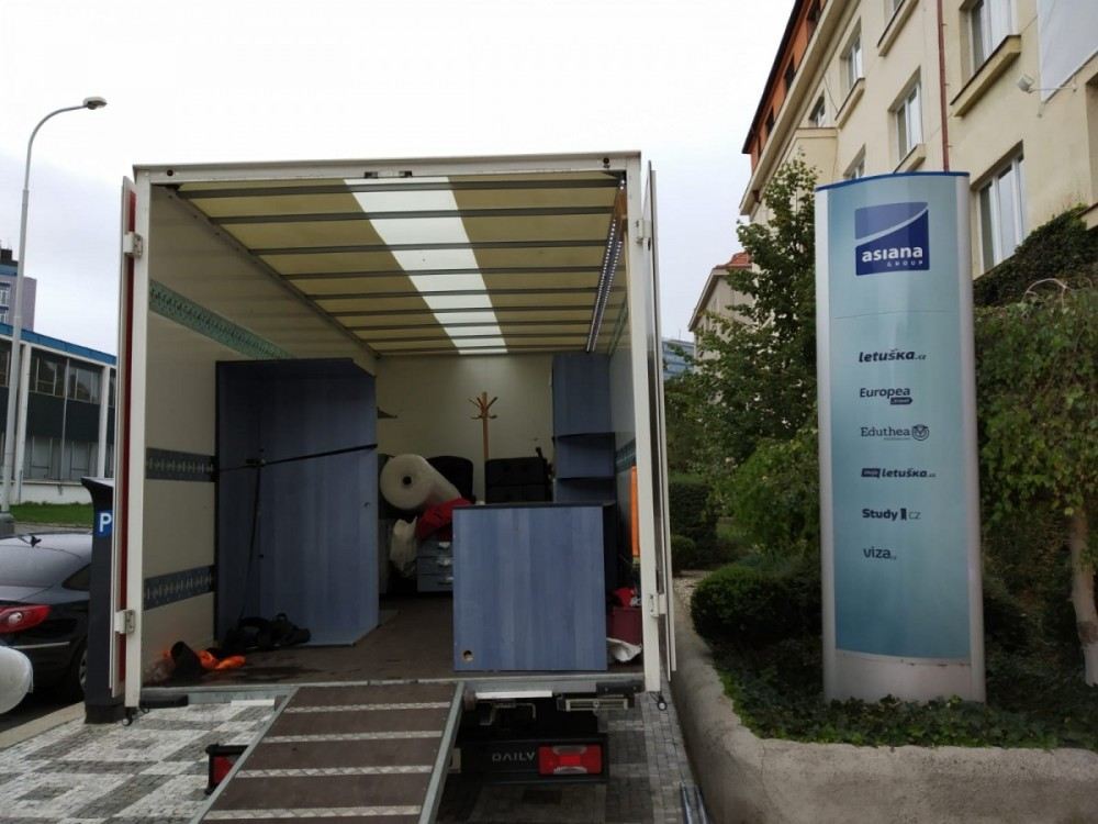 na vyklízení máme prostor 26 m2.